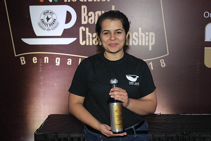 ರಾಷ್ಟ್ರೀಯ ಬರಿಸ್ಟಾ ಚಾಂಪಿಯನ್ ಶಿಪ್-2018: ಗೀತು ಮೋಹಾನ್ನಿ ಪ್ಲಾಟಿನಮ್ ವಿಜೇತ